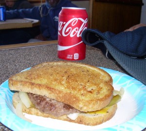 Patty melt and a Coke