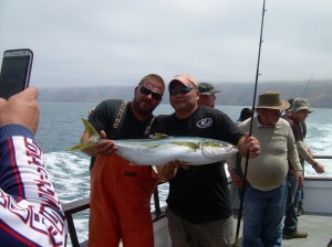 Anthony, hot stick with four fish.